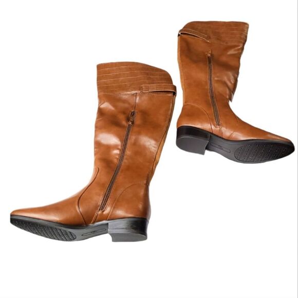 ND Knee High Brown Zip Up Boots Size 6.5 New - Picture 3 of 9